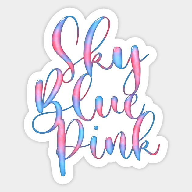 Sky Blue Pink Sticker by Designed-by-bix